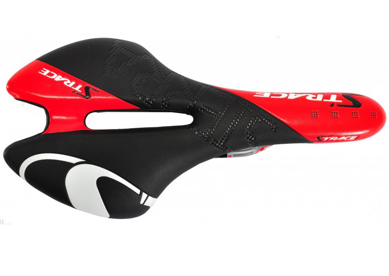 Selle course confortable rouge-noir