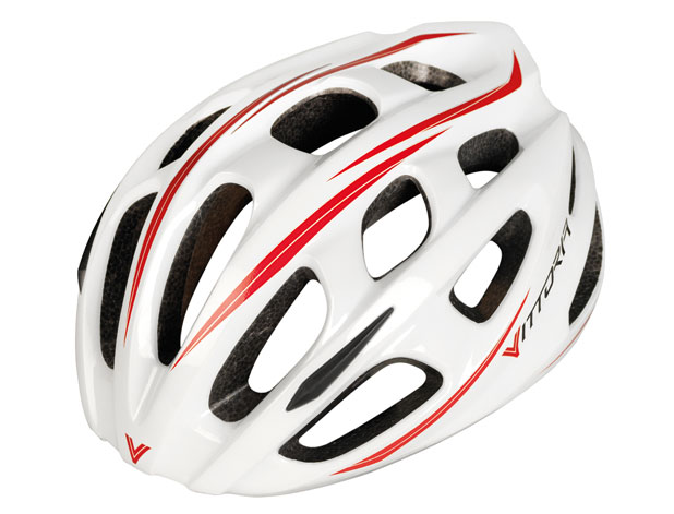 Casque vittoria V900 blanc rouge